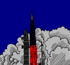 Dibujo Lanzamiento cohete pintado por 212223522222