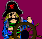 Dibujo Capitán pirata pintado por selenoemi