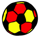 Dibujo Pelota de fútbol pintado por miguelok