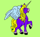 Dibujo Unicornio con alas pintado por Ximena123