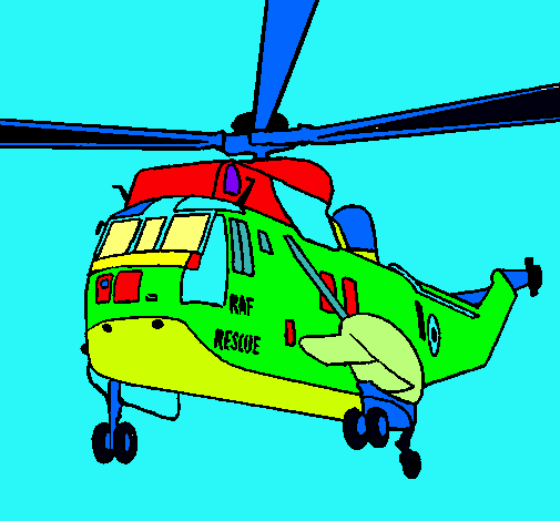 Dibujo Helicóptero al rescate pintado por sebaosito