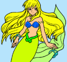 Dibujo Sirena pintado por Valu001
