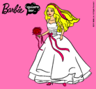 Dibujo Barbie vestida de novia pintado por olasila232