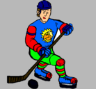 Dibujo Jugador de hockey sobre hielo pintado por juaaannn