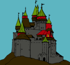 Dibujo Castillo medieval pintado por bombonlitora