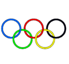 Dibujo Anillas de los juegos olimpícos pintado por lacer