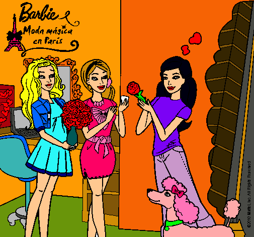 Barbie de compras con sus amigas