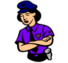 Dibujo Mujer policía pintado por eladio