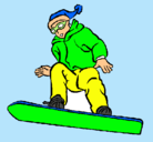 Dibujo Snowboard pintado por snowboarding