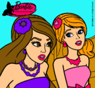 Dibujo Barbie y su amiga pintado por fguguuuhuhgu