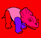 Dibujo Triceratops II pintado por matina      
