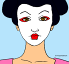 Dibujo Cara de geisha pintado por marivic