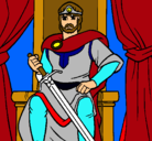 Dibujo Caballero rey pintado por JHOSUE