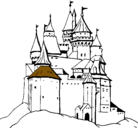 Dibujo Castillo medieval pintado por violetika71