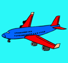 Dibujo Avión de pasajeros pintado por joaquin169