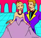 Dibujo Princesa y príncipe en el baile pintado por VALE06