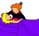 Dibujo La princesa durmiente y el príncipe pintado por orozco