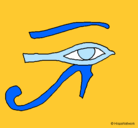 Dibujo Ojo Horus pintado por alixon