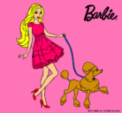 Dibujo Barbie paseando a su mascota pintado por AGUCHI