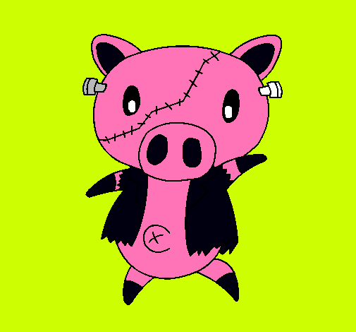 Cerdito graffiti frankensteint