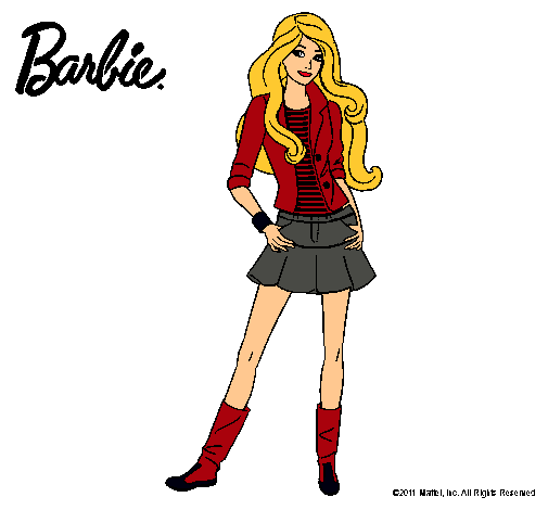 Dibujo Barbie juvenil pintado por dani