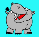 Dibujo Hipopótamo pintado por Dapeayuso