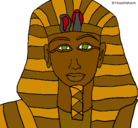 Dibujo Tutankamon pintado por culturanismo
