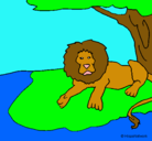Dibujo Rey león pintado por EricaBenegas