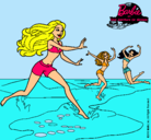 Dibujo Barbie de regreso a la playa pintado por candi