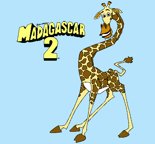 Dibujo Madagascar 2 Melman pintado por Roseta
