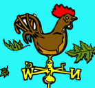 Dibujo Veletas y gallo pintado por yanella 