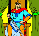 Dibujo Caballero rey pintado por uvavino