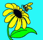 Dibujo Margarita con abeja pintado por ISABELA2011