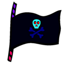 Dibujo Bandera pirata pintado por FYKHDGY