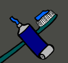 Dibujo Cepillo de dientes pintado por kiiara