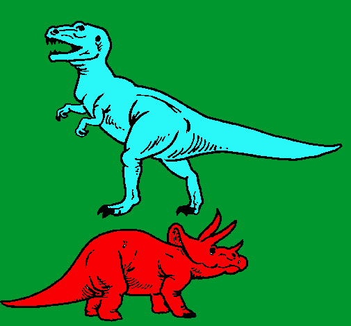 Triceratops y tiranosaurios rex