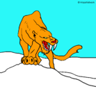 Dibujo Tigre con afilados colmillos pintado por vale16