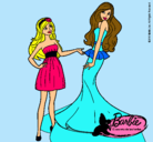 Dibujo Barbie estrena vestido pintado por fatima123