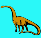 Dibujo Mamenquisaurio pintado por braquiosauri