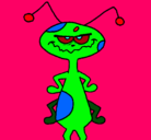 Dibujo Extraterrestre pintado por sjhgfvhjkhji