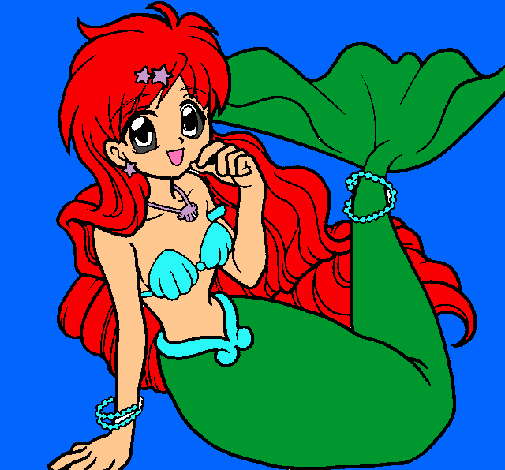 Dibujo Sirena pintado por yespizquie