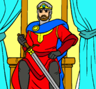 Dibujo Caballero rey pintado por jkcjfgvnvn