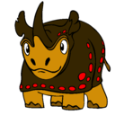 Dibujo Rinoceronte pintado por felumeoni