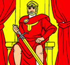 Dibujo Caballero rey pintado por henyer