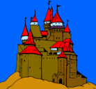 Dibujo Castillo medieval pintado por suscal