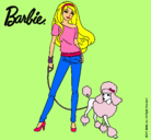 Dibujo Barbie con look moderno pintado por hala