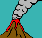 Dibujo Volcán pintado por miki