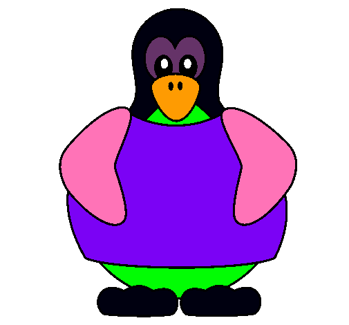 Dibujo Pingüino pintado por valentinas02