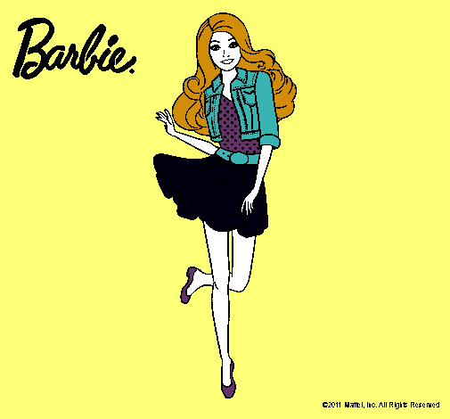 Dibujo Barbie informal pintado por 259los