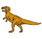 Dibujo Tiranosaurus Rex pintado por dromeosaurio